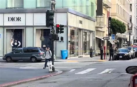 dior broken into|Police: Thieves smash car into SF's Dior store and steal.